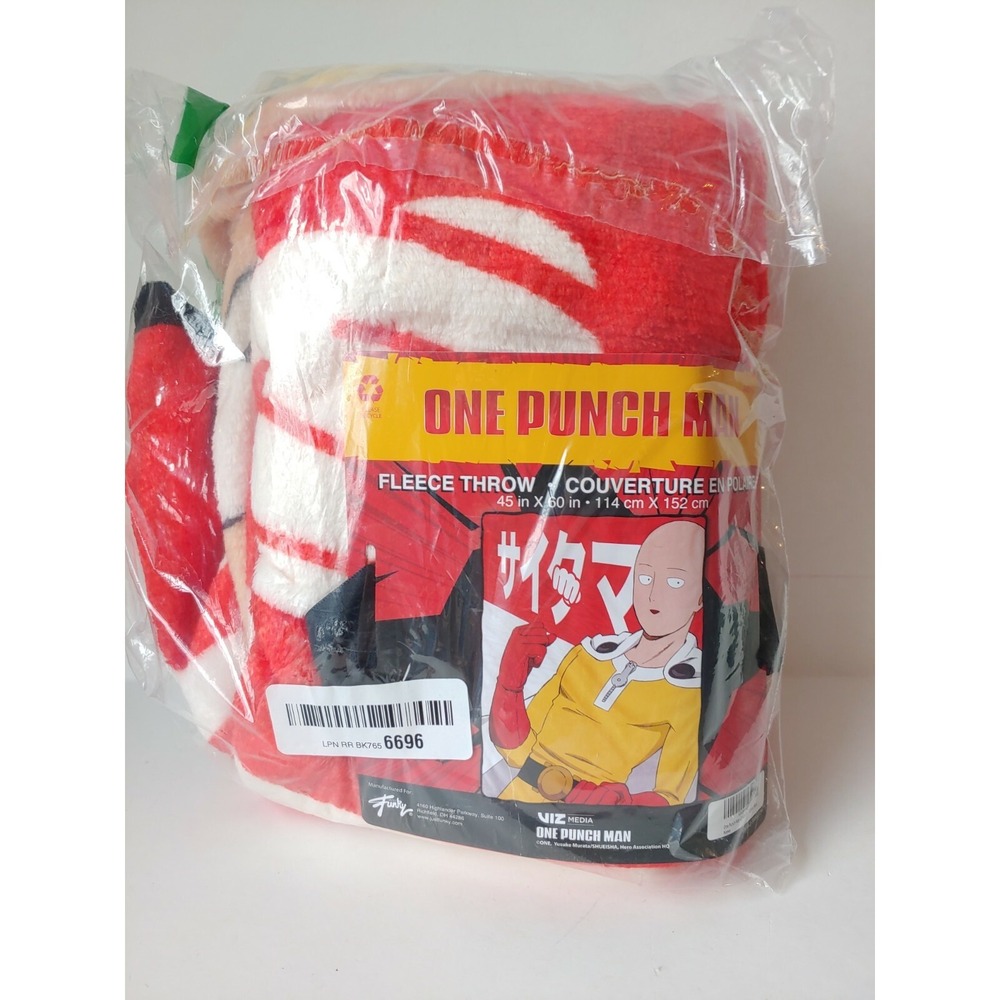 One Punch Man Fleece Throw NEW 45x60